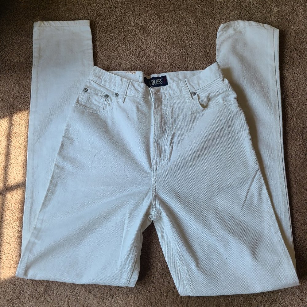 Vintage L.A. Blues High Waist Skinny White Jeans